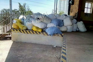 Livingston Hospital: Dirty hospital linen in plastic bags is piling up and patients often have to bring their own linen from home when hospitalised